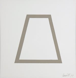 Sol LeWitt - Zeefdruk uit de serie 'Five Geometric Figures in Five Colors' - Ingelijst kopen? Bied vanaf 1!