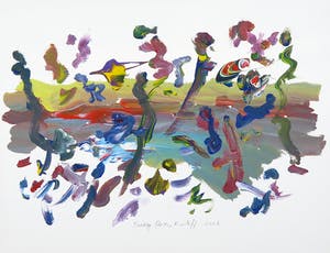 Freddy Flores Knistoff - Aquarel en acryl op papier, Zonder titel kopen? Bied vanaf 100!