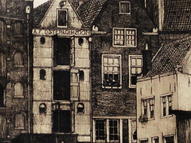 Petrus Johannes Teunissen - Prachtige ca. 1920 Ets "Amsterdam het Bickerseiland" gesigneerd kopen? Bied vanaf 1!