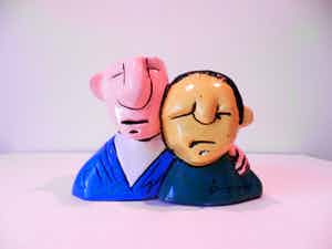 Herman Brood - Sculptuur van Kunsthars FOR EVER (friends) verkocht voor € 95!