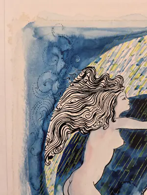 Victor Bouter - Vrouw en Eenhoorn. Naakt. Illustratie voor boek Fidessa van Louis Couperus. kopen? Bied vanaf 119!