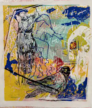 Joyce Bloem - handgesigneerde litho | 'Kuntil Anak' | 1977 verkauft für € 100!
