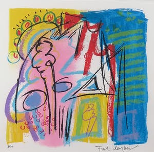 Frank Lengvenius - Zeefdruk, Zonder titel - Ingelijst kopen? Bied vanaf 1!