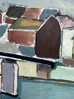 Willem Schouten - gemengde techniek op papier | 'De Maas bij Argenteau' (UNIEK WERK) kopen? Bied vanaf 80!