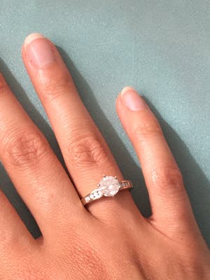18K Goud - witgouden ring met een briljant geslepen diamant van 1.13 caraat kopen? Bied vanaf 1050!