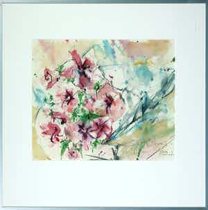 Pom Hoogstadt - Aquarel, Hommage aan Piet Heldoorn - Ingelijst verkocht voor € 50!