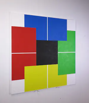 Otto Hamer - Acryl op doek (op paneel), 09-5 / Abstract-geometrische compositie (Groot) kopen? Bied vanaf 300!