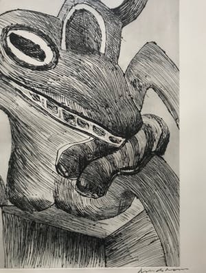 Bengt Lindstrom - la bête / zwart-witte ets kopen? Bied vanaf 245!