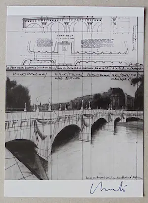 Christo - Project Pont Neuf , Paris 1984 - artcard - handgesigneerd - ready to frame kopen? Bied vanaf 90!