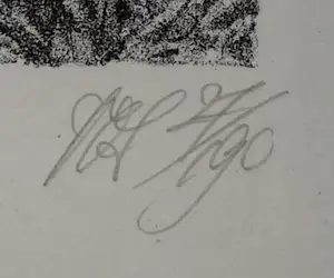 Peter Vos - Ingelijste gedetailleerde ets: Landschap met hek, div zangvogels/uil - 1990 kopen? Bied vanaf 299!