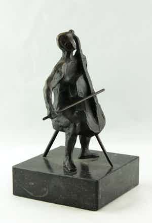Hans Kuyper - Brons, De cellist verkocht voor € 150!