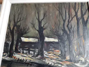 Jacques Mels - Olieverf op doek, winters landschap. kopen? Bied vanaf 80!