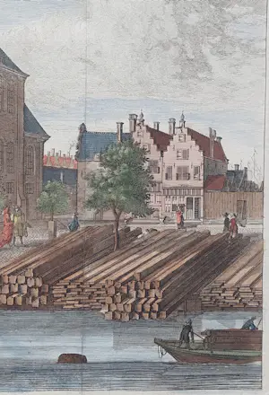 Isaac Tirion - Amsterdam Oosterkerk Oude Gravure Stadsgezicht 1760 kopen? Bied vanaf 50!