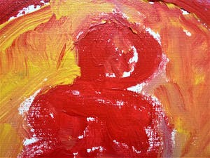 Anton Heyboer - Het symbool van de onschuld Kleurijke schildering kopen? Bied vanaf 450!