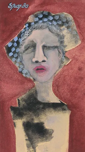 Henk Sparreboom - Gouache, Vrouw met hoed kopen? Bied vanaf 1!