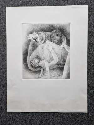 Piet Klaasse - Grote jaren 60 Ets & Aquatint "Romp" met inkt en kleurpotlood gesigneerd kopen? Bied vanaf 1!