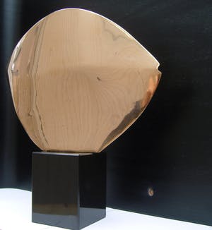 Brons (Onbekend) - asymmetrisch geometrische sculptuur 8,5 kg!! kopen? Bied vanaf 300!