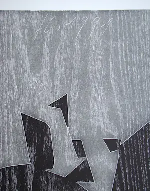 Franz Eggenschwiler - Donnerpfeile II, 1992 - Originele houtsnede, handgesigneerd kopen? Bied vanaf 160!