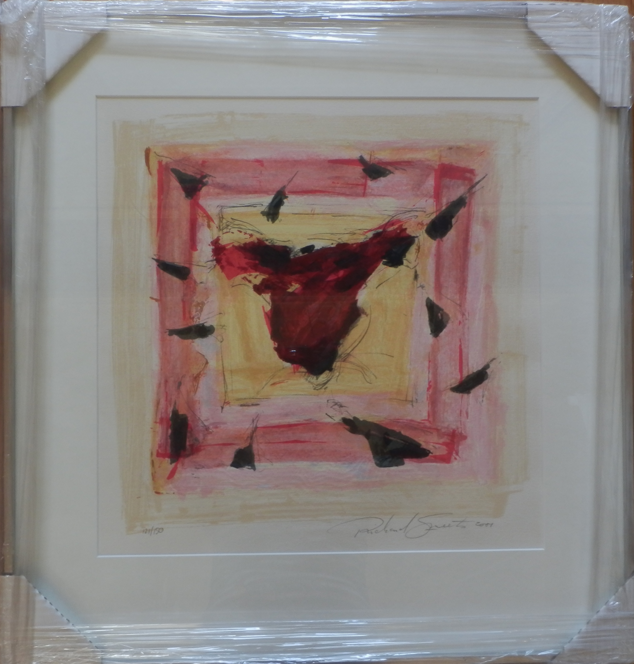 Richard Smeets - Kleurenzeefdruk ROZEN Handgesigneerd en INGELIJST verkocht voor € 65!