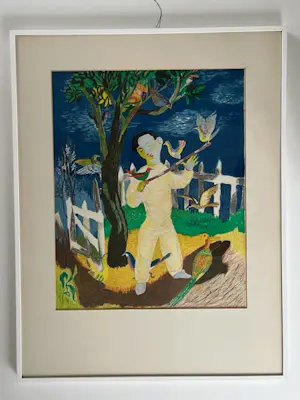 Lucie Kurpershoek-Visser - Litho Jongen met vogels kopen? Bied vanaf 1!