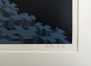 Hans Klaui - Geometrisch abstracte compositie - zeefdruk kopen? Bied vanaf 75!