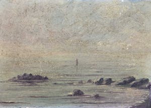 Niet of onleesbaar gesigneerd - C3628-3 - Bootje op het water kopen? Bied vanaf 10!