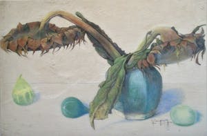 Ger Langeweg - Grote ingelijste pasteltekening kopen? Bied vanaf 65!