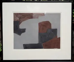 Serge Poliakoff - Komposition in Braun, Grau und Schwarz, Radierung (unsigniert, sauber gerahmt) kopen? Bied vanaf 295!