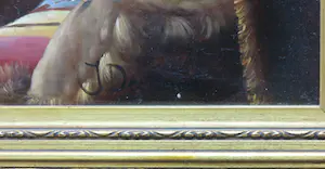 Niet of onleesbaar gesigneerd - Olieverf op paneel, Interieur landhuis- Ingelijst (Groot) kopen? Bied vanaf 1!