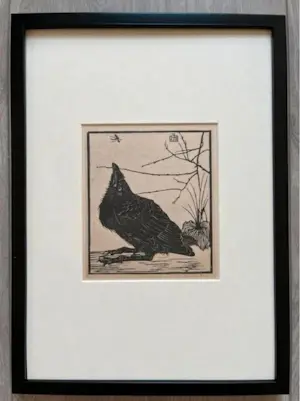 Jan Mankes - Originele Heliogravure Kleine Kraai omhoog Kijkend naar Mugje 1923 kopen? Bied vanaf 185!