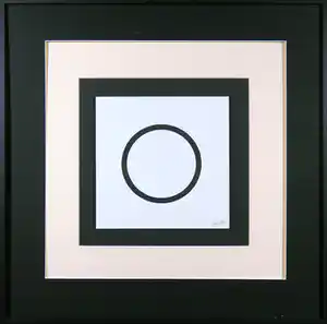 Sol LeWitt - Unieke (!) zeefdruk uit de serie 'Five Geometric Figures in Five Colors' - Ingelijst verkocht voor € 1!