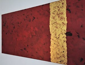 John Foppen - Rapsodie in Red+Black+ Gold... # K02. XL. GROOT. kopen? Bied vanaf 169!