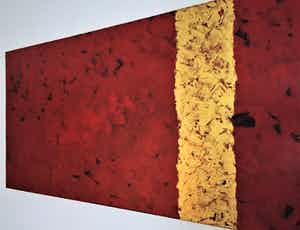 John Foppen - Rapsodie in Red+Black+ Gold... # K02. XL. GROOT. verkocht voor € 169!