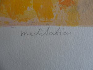 Hans Vanhorck - Zeefdruk. Titel,"Meditation". kopen? Bied vanaf 45!