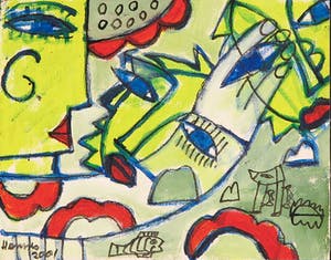 Hannes Kuiper - Acryl op doek, Zonder titel kopen? Bied vanaf 40!