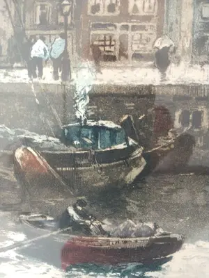 Henry Cassiers - Haarlemmersluis en Lutherse kerk te Amsterdam kopen? Bied vanaf 40!