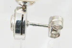 Paar 14Krt witgoud & diamanten oorstekkers  met  Parels kopen? Bied vanaf 160!