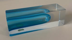 Flavio Poli - Vintage Lichtblauwe Mandruzzato glazen vaas kopen? Bied vanaf 50!