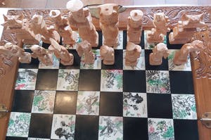 Curiosa - Vintage Chinees sierschaakspel kopen? Bied vanaf 50!