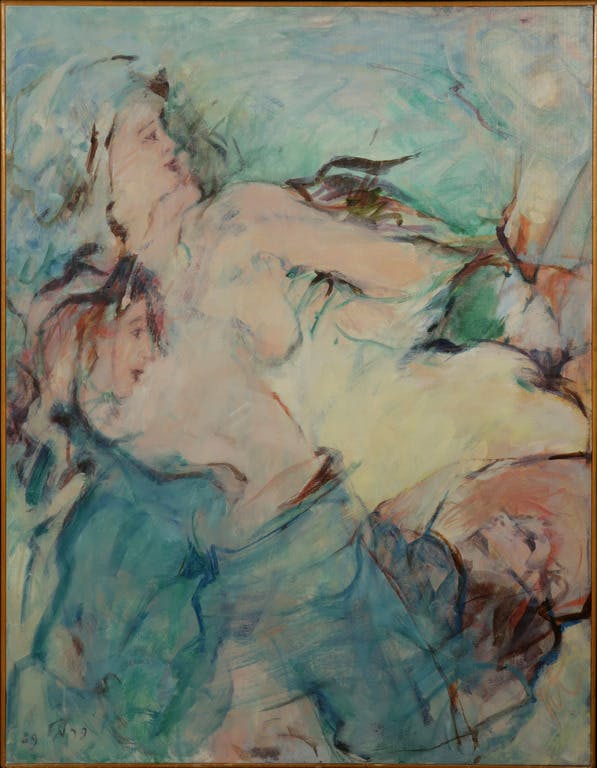 Niet of onleesbaar gesigneerd - Onbekende kunstenaar: Olieverf op paneel, Zonder titel - Ingelijst  kopen? Bied vanaf 50!