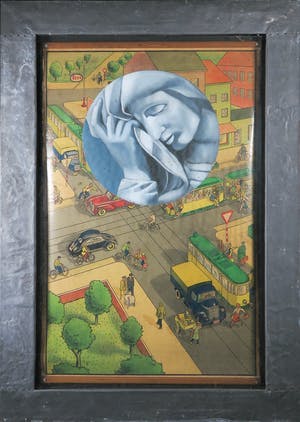 Jan Bollaert - Acryl op papier, Schmalz I - Ingelijst (Groot) kopen? Bied vanaf 50!