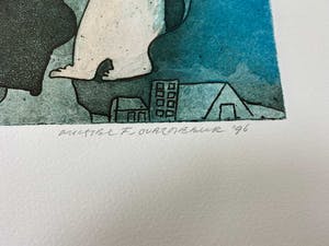 Michel van Overbeeke - Kleurenets met bladgoud, Aware away II kopen? Bied vanaf 1!