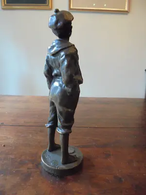 Victor Szczeblewski - Prachtig bronzen beeld van een blootsvoets fluitend jongetje. kopen? Bied vanaf 99!