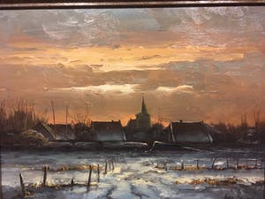 Nanne Balyon - dorpsgezicht met kerkje kopen? Bied vanaf 85!