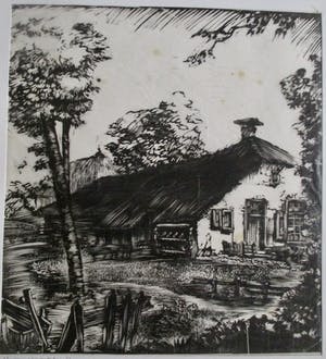 Rein Snapper - Houtsnede boerderij kopen? Bied vanaf 25!