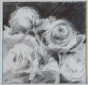 Fon Klement - Ingelijste tekening , Bloemstilleven met Rozen III - 2000 verkocht voor € 100!