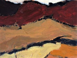 Hanneke Nobel - Boeiend Minimalistisch olieverf "Kalahari Woestijn Zuid Afrika" - gesigneerd kopen? Bied vanaf 10!