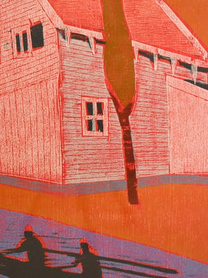 Henriette Boerendans - Roeiers - 25/25 - ingelijst kopen? Bied vanaf 1!