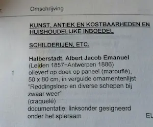 Albert Halberstadt - Reddingssloep en diverse schepen bij zwaar weer kopen? Bied vanaf 5000!
