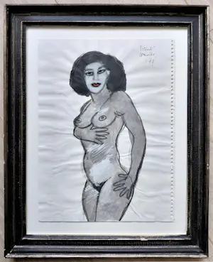 Corneille - Félicité, gemengde techniek op papier (mooi ingelijst) kopen? Bied vanaf 995!